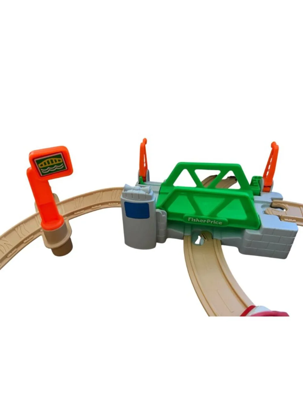 Fisher-Price Flip Track Rail & Road Set MISSING CRANE & DUMP TRUCK